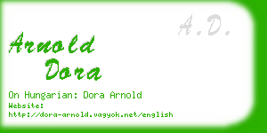 arnold dora business card
